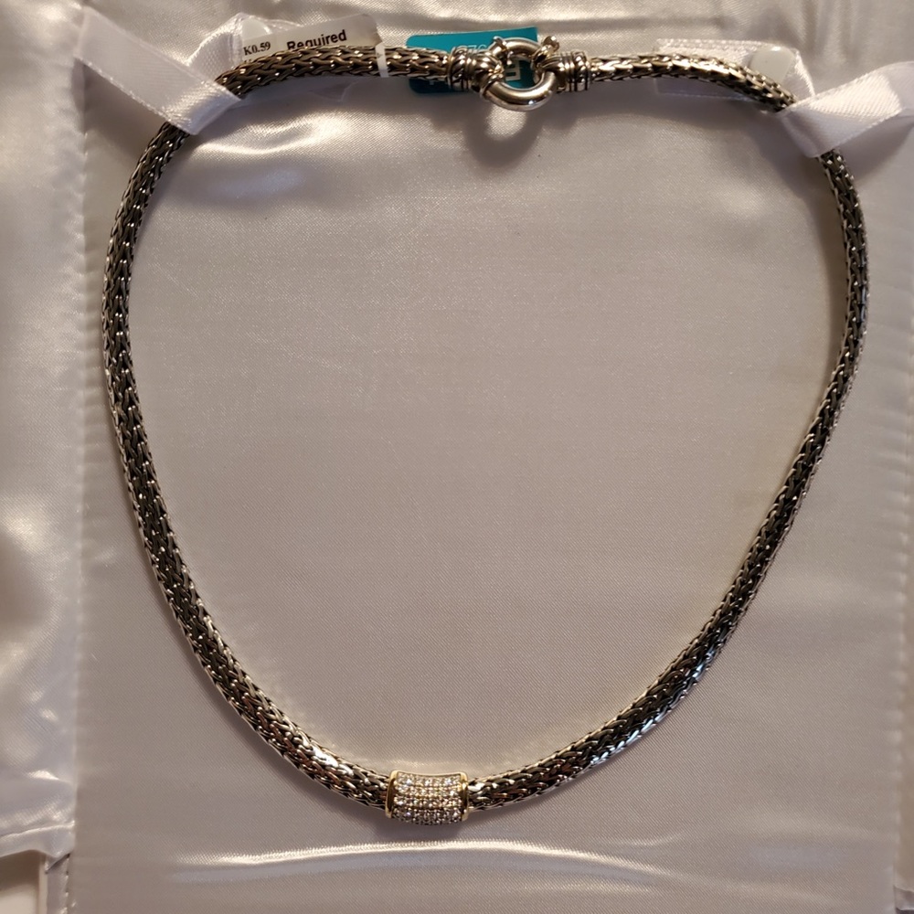 EFFY 925 Sterling 18k Gold DIAMOND Necklace